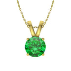 925 Sterling Silver Birthstone Solitaire Pendant Necklace for Women with Cubic Zirconia