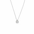 Mother of Pearl Necklace 925 Sterling Silver Rounded Square Pendant
