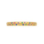 Multicolor Stone Bangle 925 Sterling Silver Scattered Cubic Zirconia Accents
