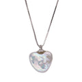 Pearl Heart Necklace 925 Sterling Silver Natural Baroque Pearl Pendant