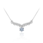 Reindeer Necklace in 925 Sterling Silver with Moissanite