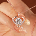Moissanite Heart Pendant 925 Sterling Silver Necklace With 3 Carat Center Stone Held in a Heart Frame