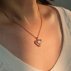 Moissanite Heart Pendant 925 Sterling Silver Necklace With 3 Carat Center Stone Held in a Heart Frame