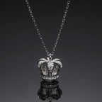 Silver Crown Necklace for Women in 925 Sterling Silver