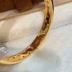 Multicolor Stone Bangle 925 Sterling Silver Scattered Cubic Zirconia Accents