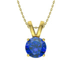 925 Sterling Silver Birthstone Solitaire Pendant Necklace for Women with Cubic Zirconia