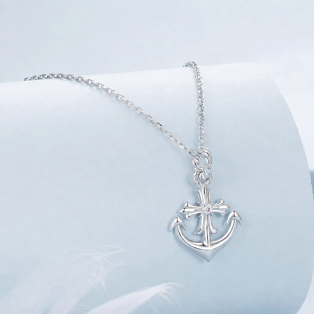 Anchor Necklace 925 Sterling Silver Nautical Pendant