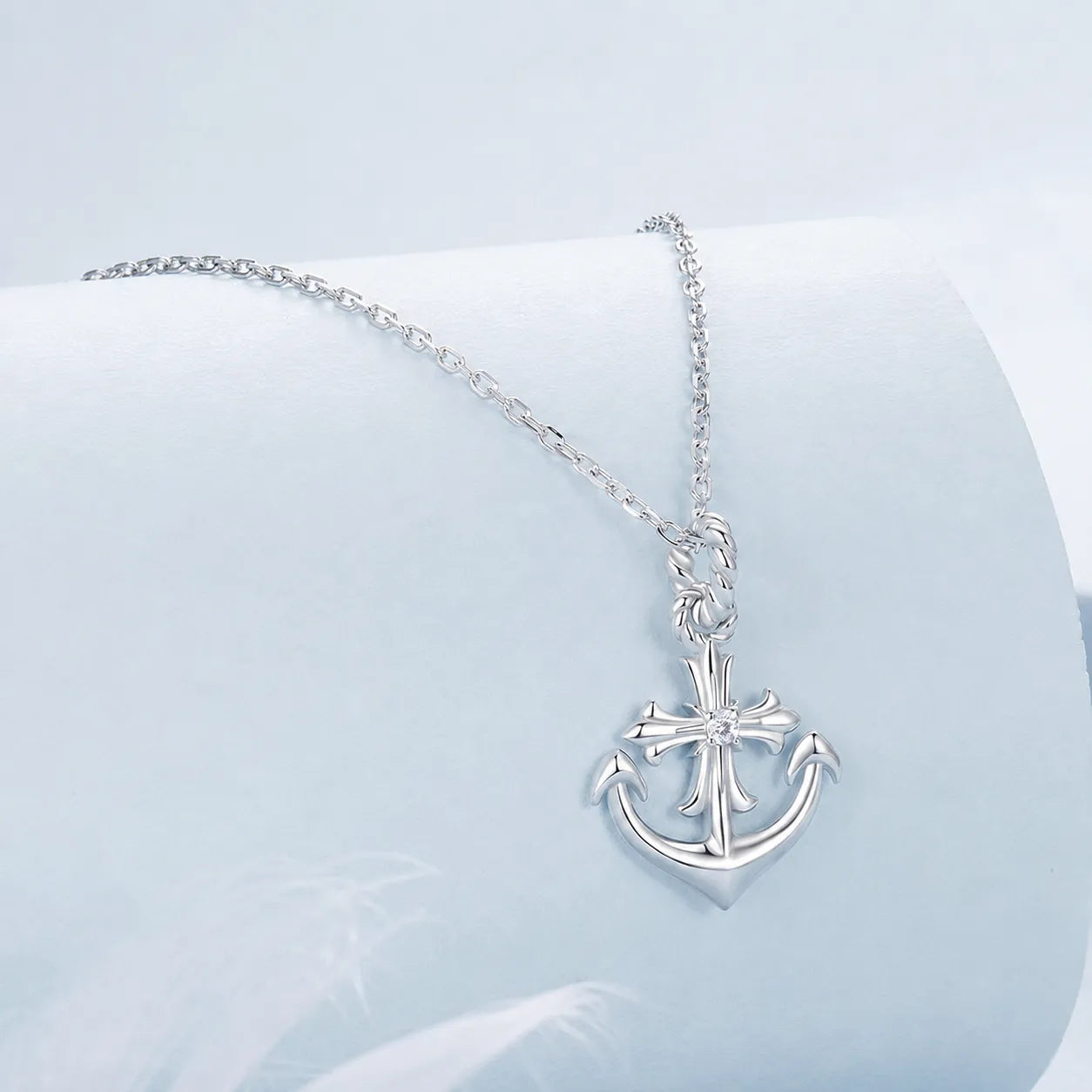 Anchor Necklace 925 Sterling Silver Nautical Pendant