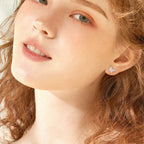 Petite Butterfly Stud Earrings with Moissanite in 925 Sterling Silver