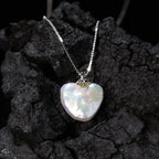 Pearl Heart Necklace 925 Sterling Silver Natural Baroque Pearl Pendant