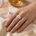 Vintage Sunburst Signet Ring in 925 Sterling Silver