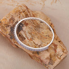 Tanzanite Bracelet 925 Sterling Silver Bangle With Natural Gemstone Row