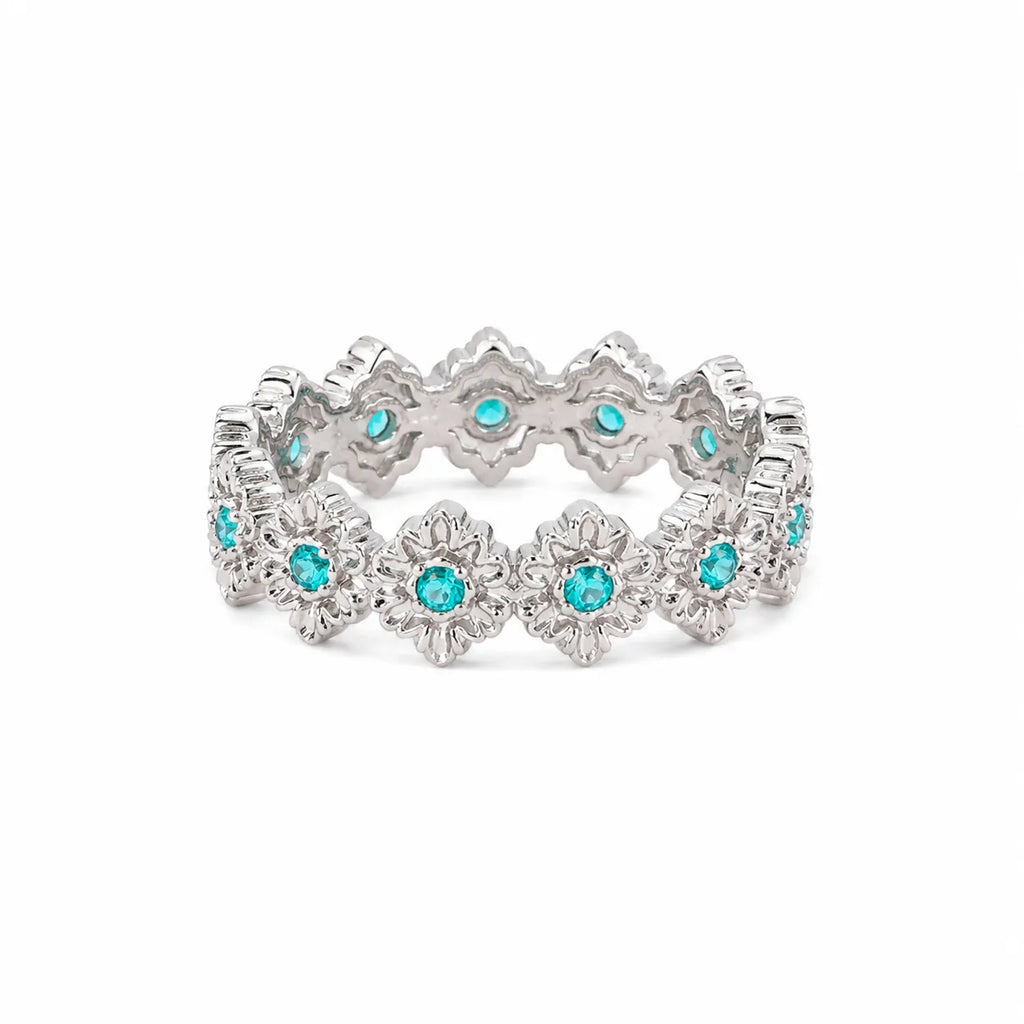 Tiara Ring 925 Sterling Silver Cubic Zirconia Openwork Crown Band