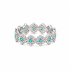 Tiara Ring 925 Sterling Silver Cubic Zirconia Openwork Crown Band