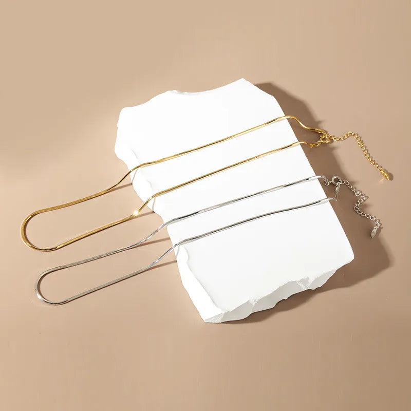 Sterling Silver Snake Chain Necklace Choker 925 Adjustable