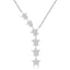 Star Necklace 925 Sterling Silver Moissanite Six Star Drop Design