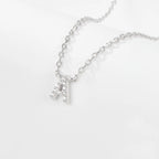 925 Sterling Silver Initial Necklace for Women Letter Pendant