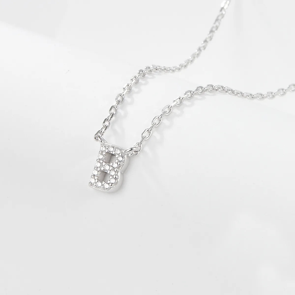 925 Sterling Silver Initial Necklace for Women Letter Pendant