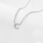 925 Sterling Silver Initial Necklace for Women Letter Pendant