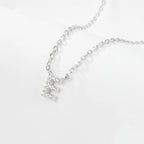 925 Sterling Silver Initial Necklace for Women Letter Pendant