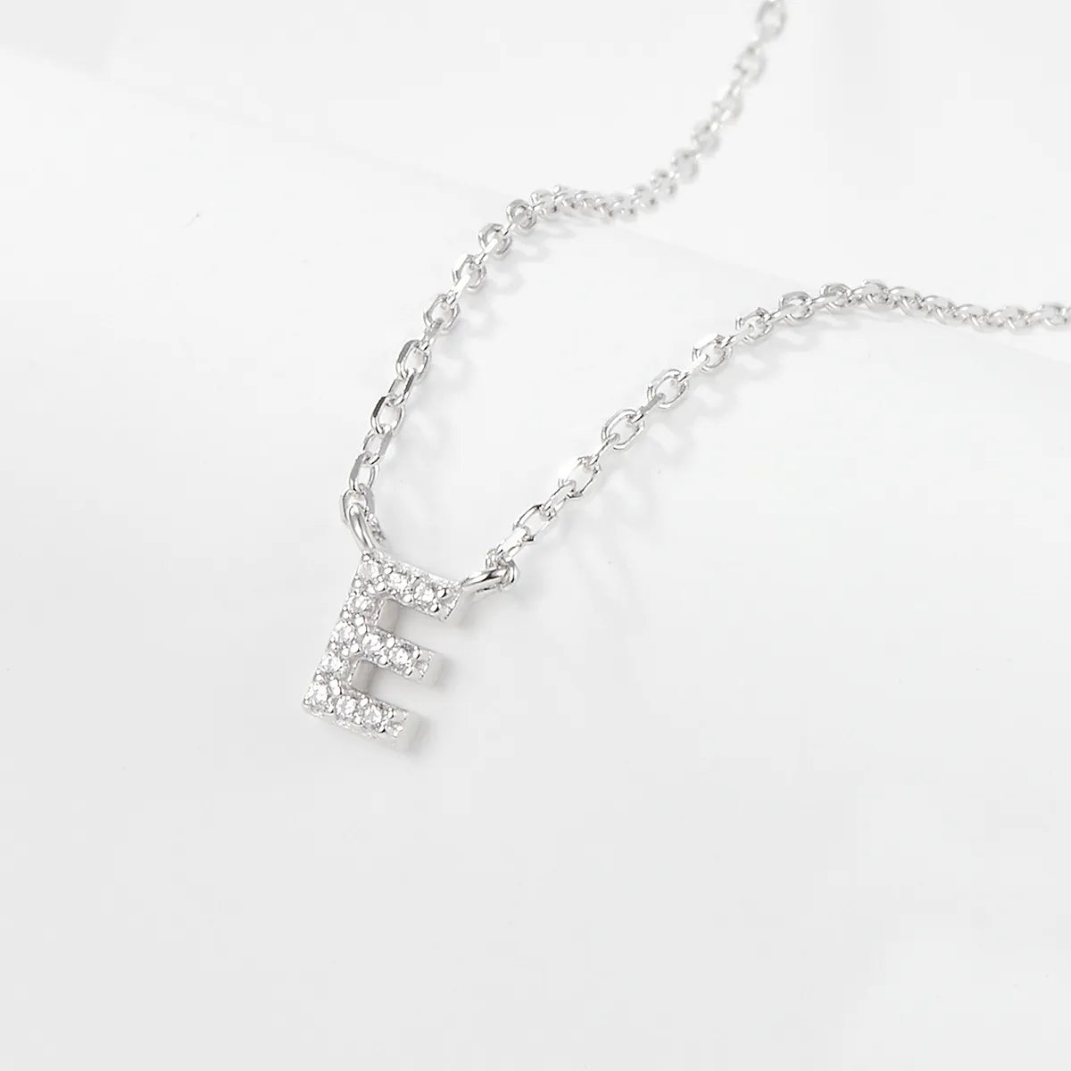 925 Sterling Silver Initial Necklace for Women Letter Pendant