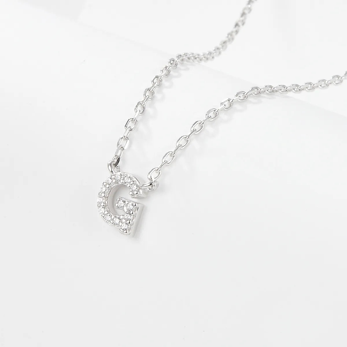 925 Sterling Silver Initial Necklace for Women Letter Pendant