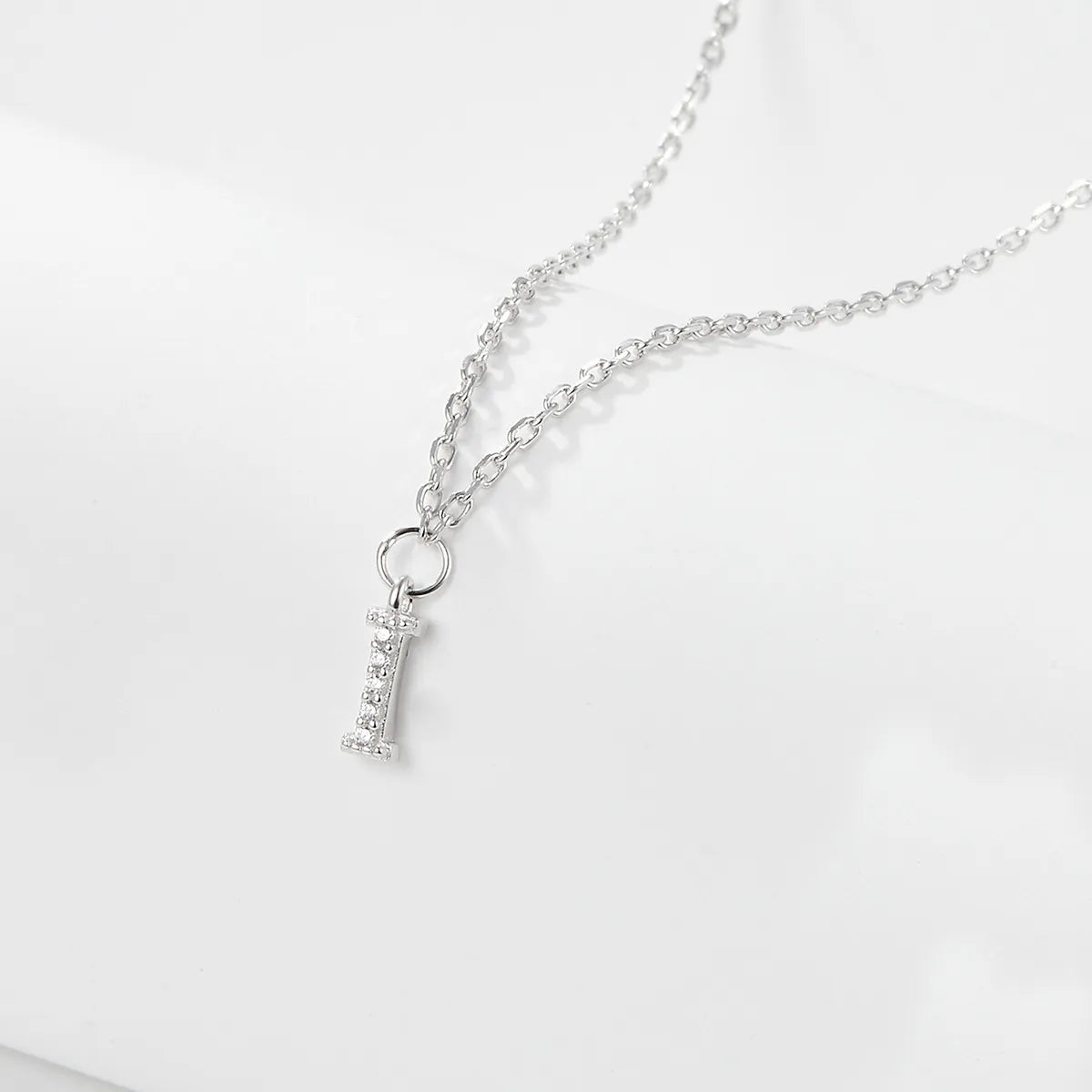 925 Sterling Silver Initial Necklace for Women Letter Pendant