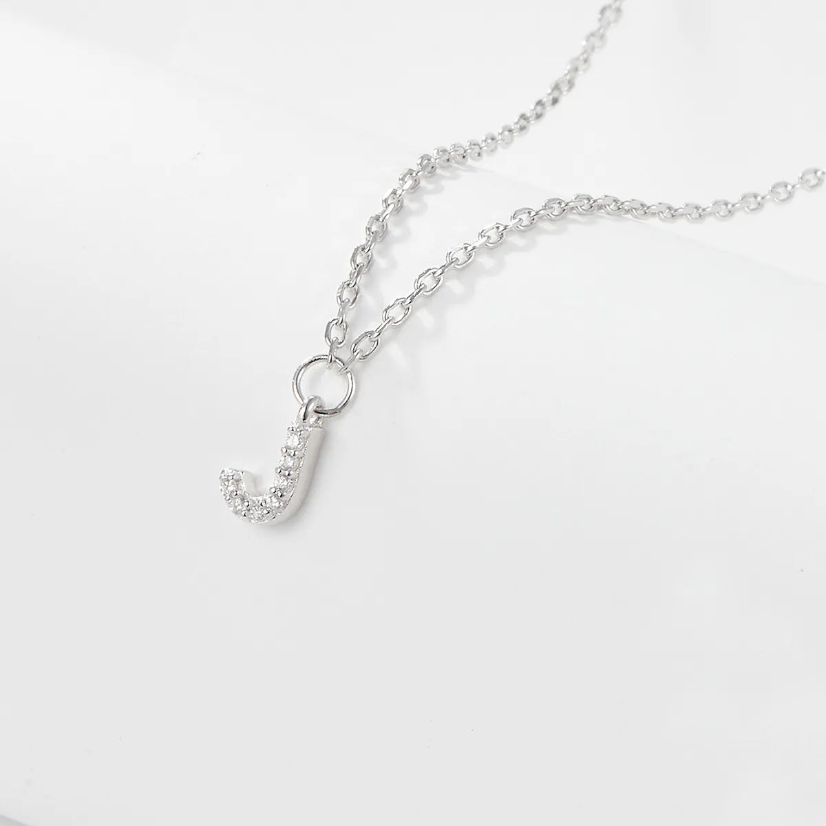 925 Sterling Silver Initial Necklace for Women Letter Pendant