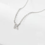 925 Sterling Silver Initial Necklace for Women Letter Pendant