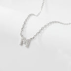 925 Sterling Silver Initial Necklace for Women Letter Pendant