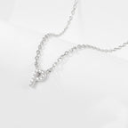 925 Sterling Silver Initial Necklace for Women Letter Pendant