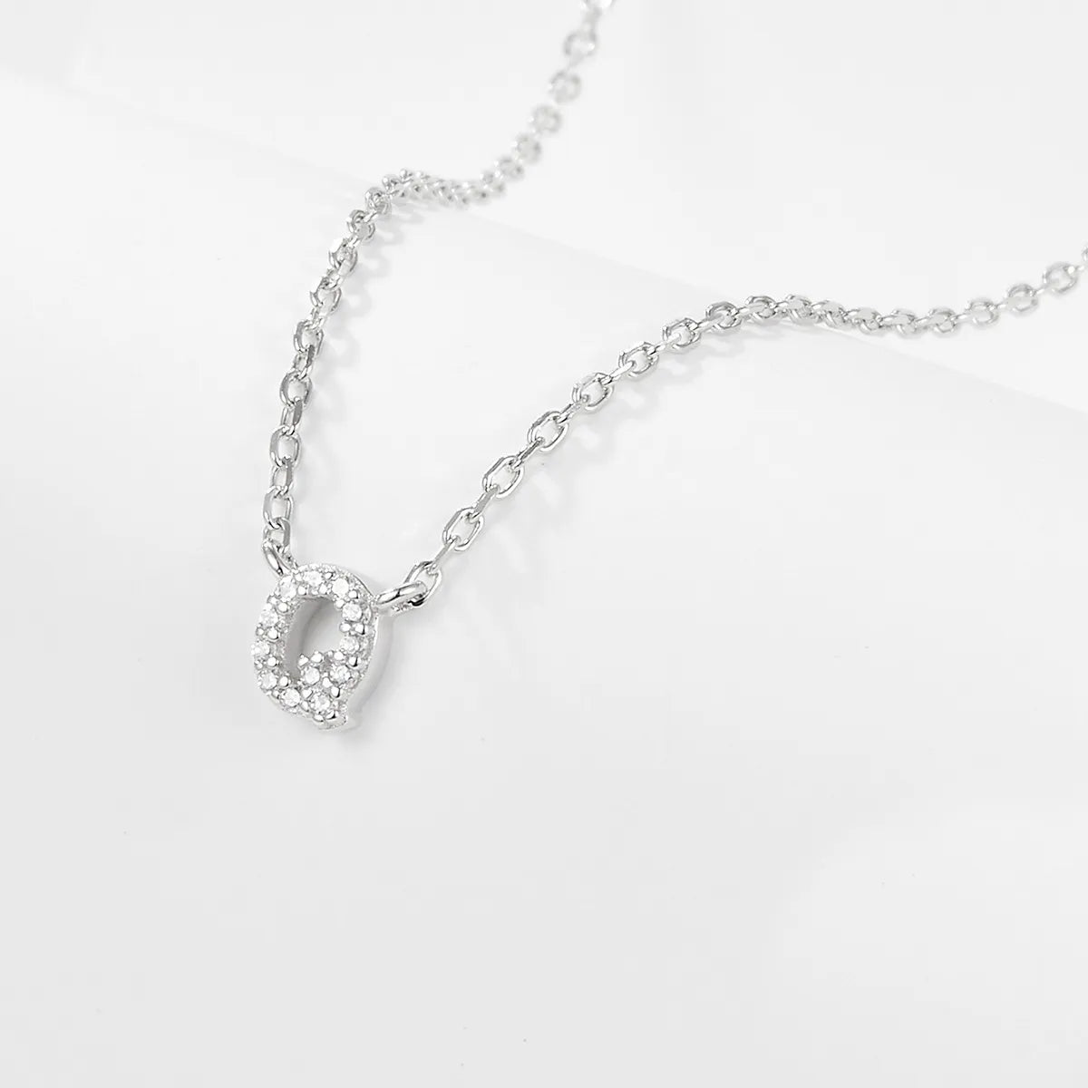 925 Sterling Silver Initial Necklace for Women Letter Pendant