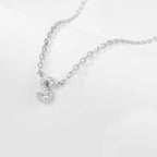 925 Sterling Silver Initial Necklace for Women Letter Pendant