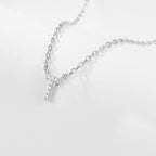 925 Sterling Silver Initial Necklace for Women Letter Pendant