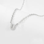 925 Sterling Silver Initial Necklace for Women Letter Pendant
