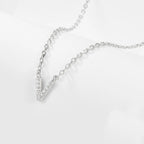 925 Sterling Silver Initial Necklace for Women Letter Pendant