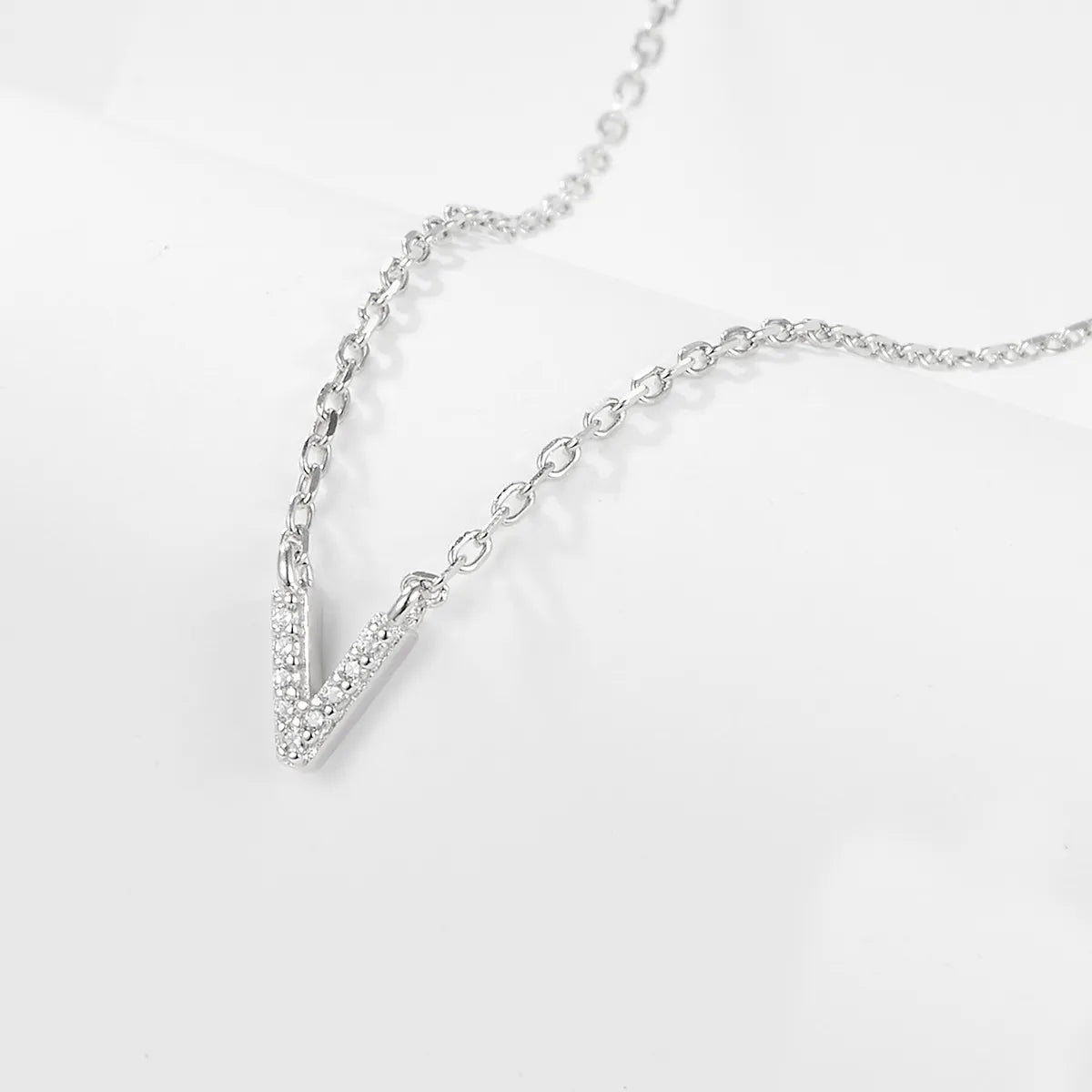 925 Sterling Silver Initial Necklace for Women Letter Pendant