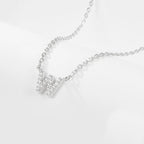 925 Sterling Silver Initial Necklace for Women Letter Pendant