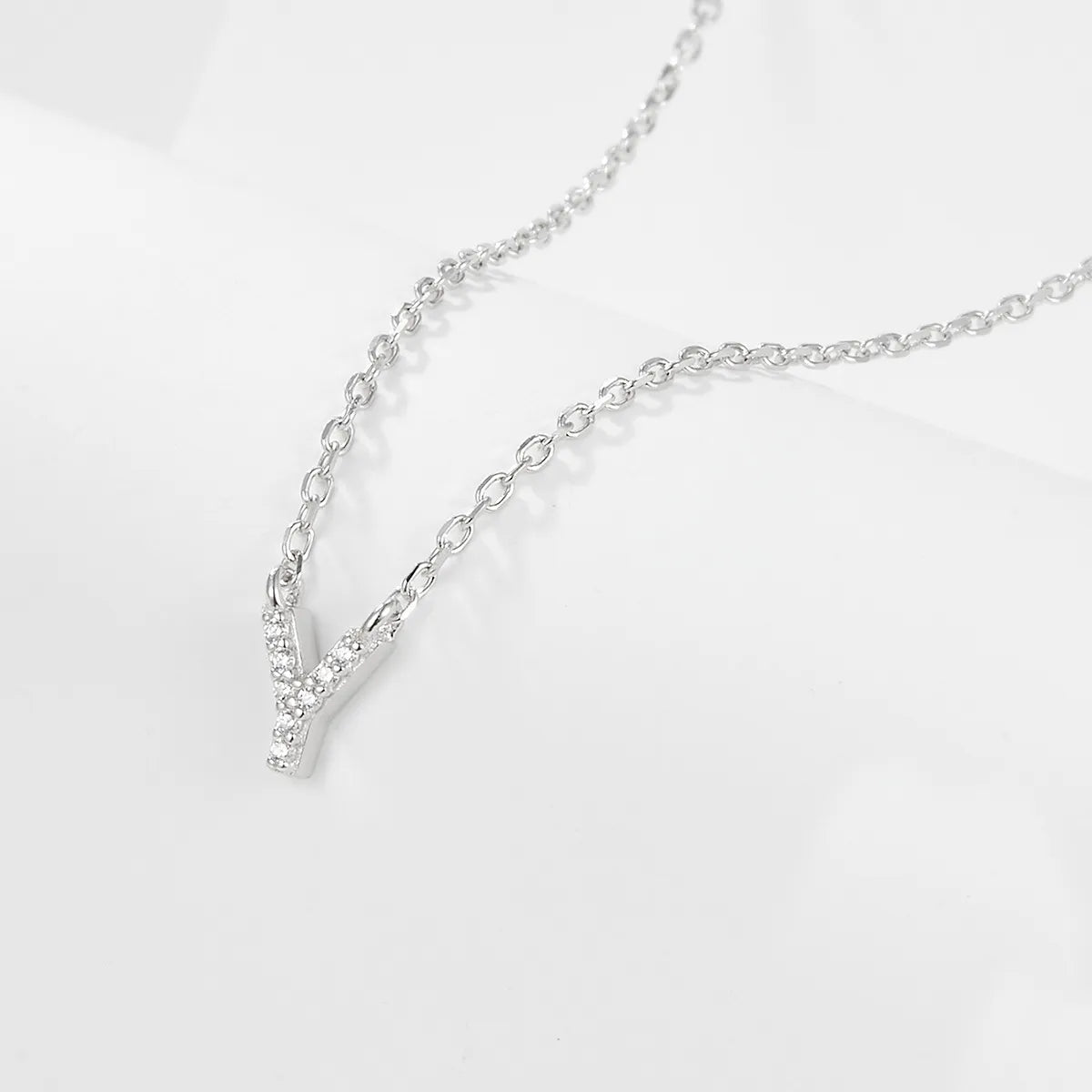 925 Sterling Silver Initial Necklace for Women Letter Pendant
