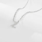 925 Sterling Silver Initial Necklace for Women Letter Pendant