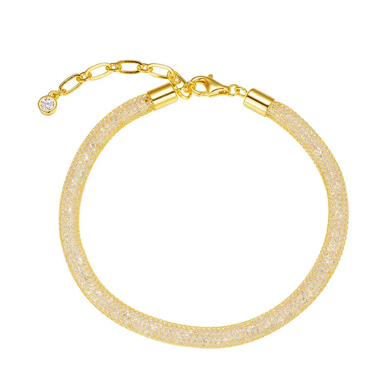 Sterling Silver Mesh Bracelet 925 Adjustable Italian Inspired