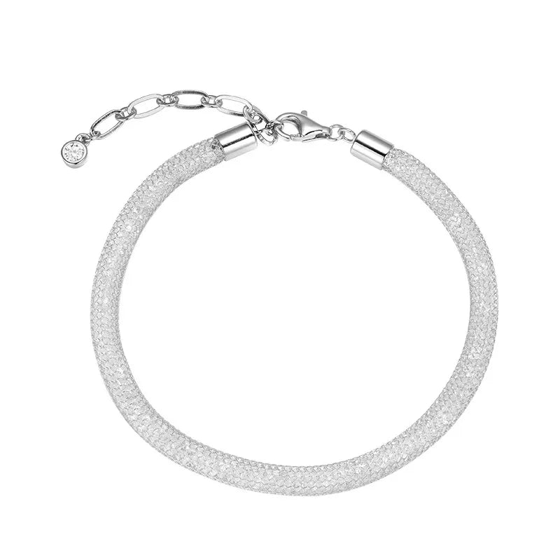 Sterling Silver Mesh Bracelet 925 Adjustable Italian Inspired