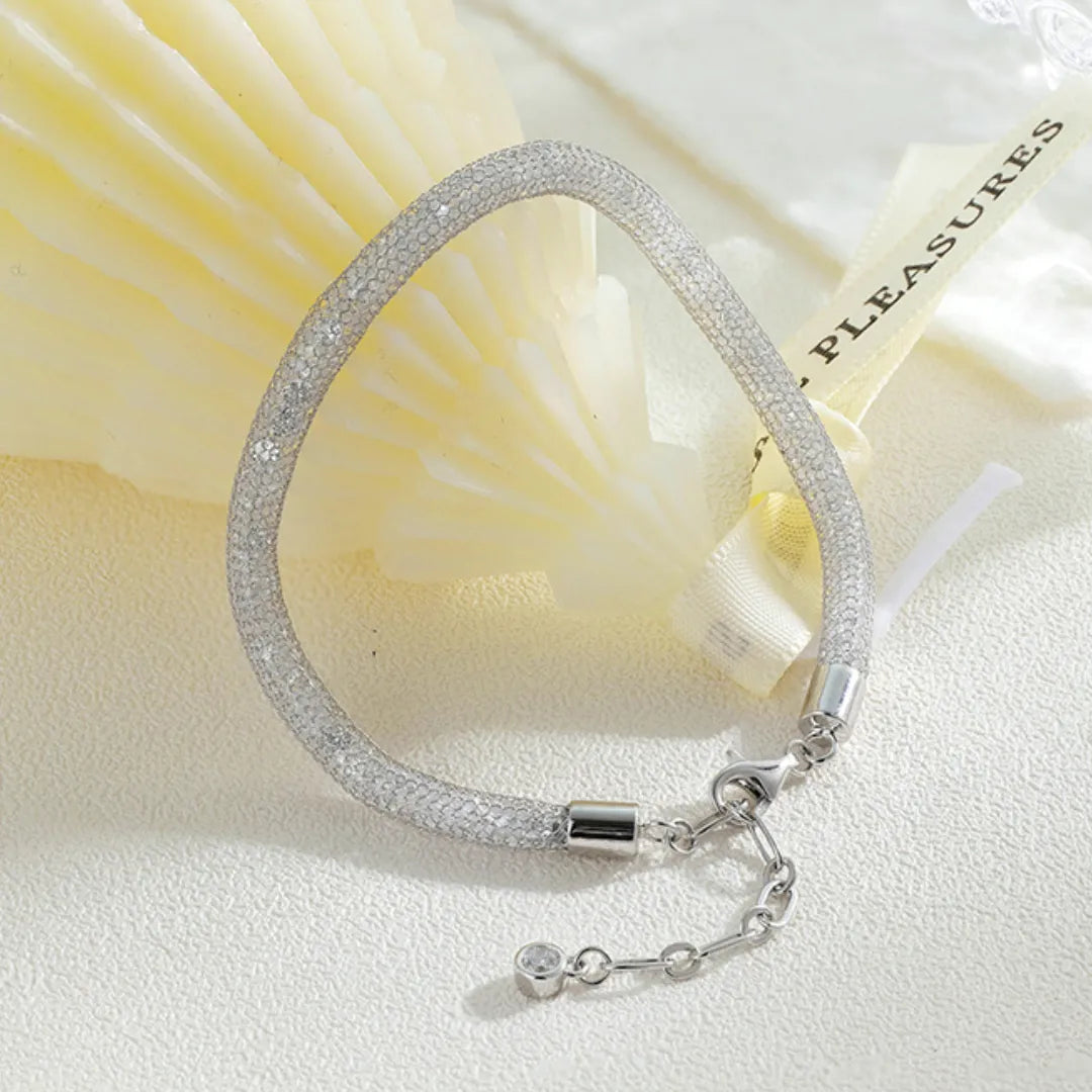 Sterling Silver Mesh Bracelet 925 Adjustable Italian Inspired