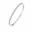 Tennis Bangle 925 Sterling Silver Cubic Zirconia Geometric Faceted Edge Design