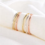 925 Thin Sterling Silver Band Ring Minimalist Stackable