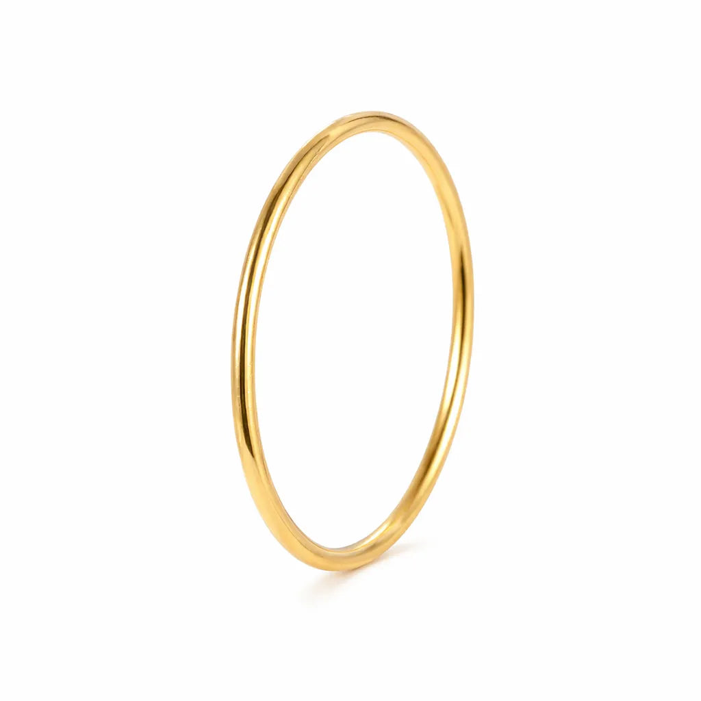 925 Thin Sterling Silver Band Ring Minimalist Stackable