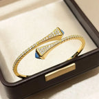 Turquoise Cuff Bracelet 925 Sterling Silver 18K Gold Plated Open Bangle Vintage Style