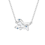 Unicorn Necklace 925 Sterling Silver with Mother of Pearl