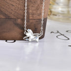 Unicorn Necklace 925 Sterling Silver with Mother of Pearl